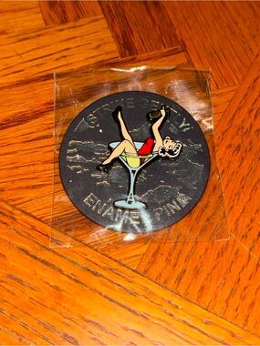 Martini girl enamel pin